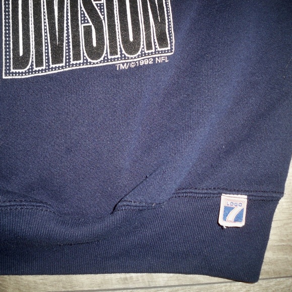 Vintage 1992 Dallas Cowboy NFL Blue Sweatshirt Big Logo Sweater Logo 7 Sz Large - Picture 5 of 9